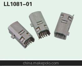 【仿MINI USB接口/USD插座】價格,廠家,圖片,連接器,寧波杭州灣新區諾林電子元件廠-